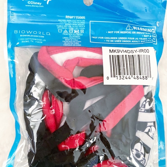 Disney Cloth Washable Mickey Mouse Youth Masks - Picture 4 of 5